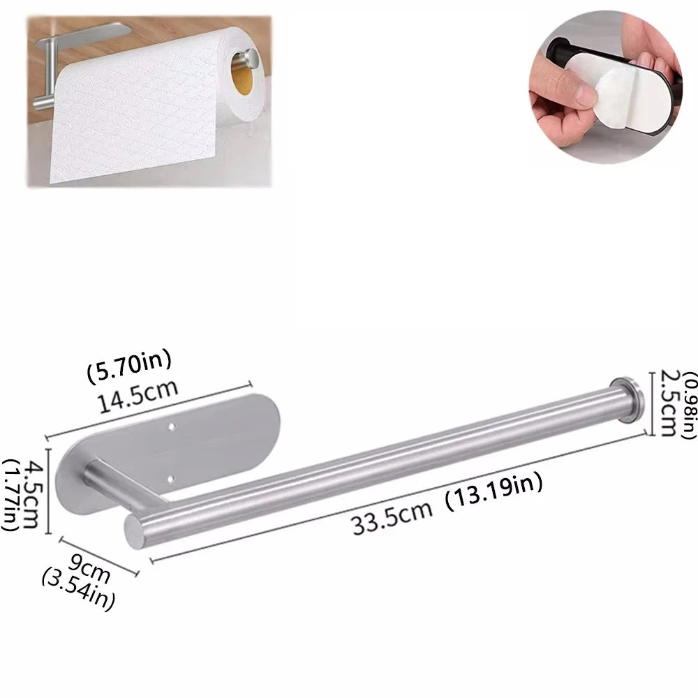 Adhesive Paper Towel Holder for Kitchen & Bathroom Storage