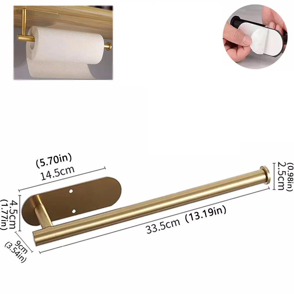 Adhesive Paper Towel Holder for Kitchen & Bathroom Storage