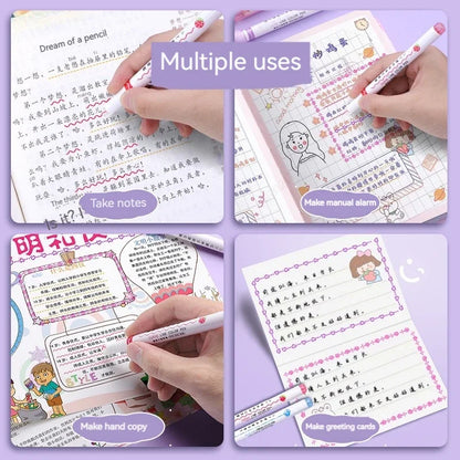 6Pcs/Set Flower Line Shape Highlighter Pen Roller