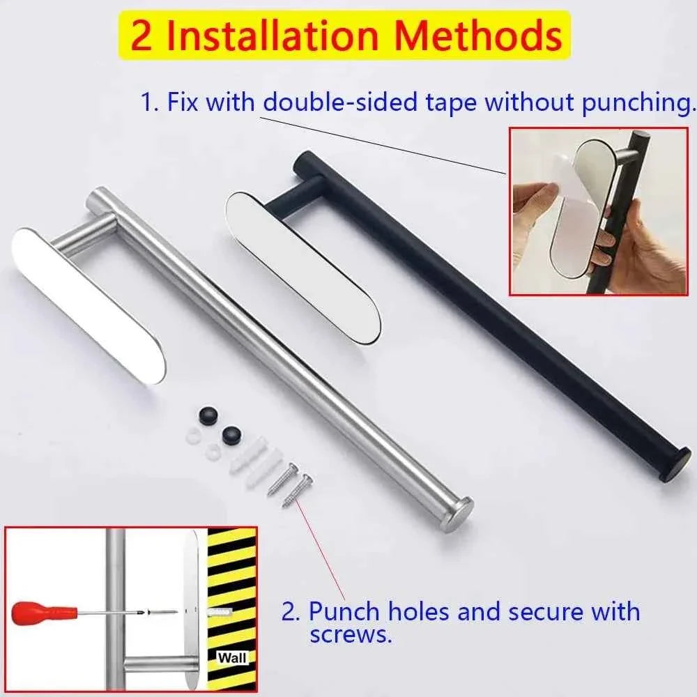 Adhesive Paper Towel Holder for Kitchen & Bathroom Storage