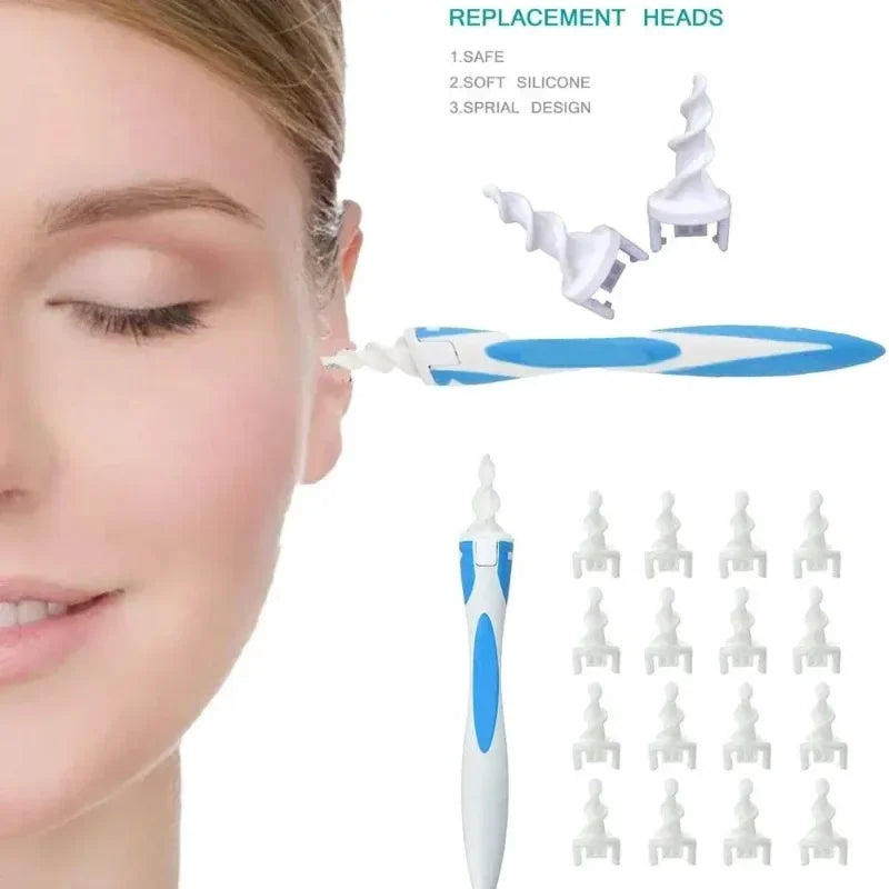 Silicone Ear Wax Remover with 16 Replacement Tips