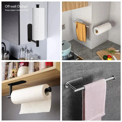 Adhesive Paper Towel Holder for Kitchen & Bathroom Storage