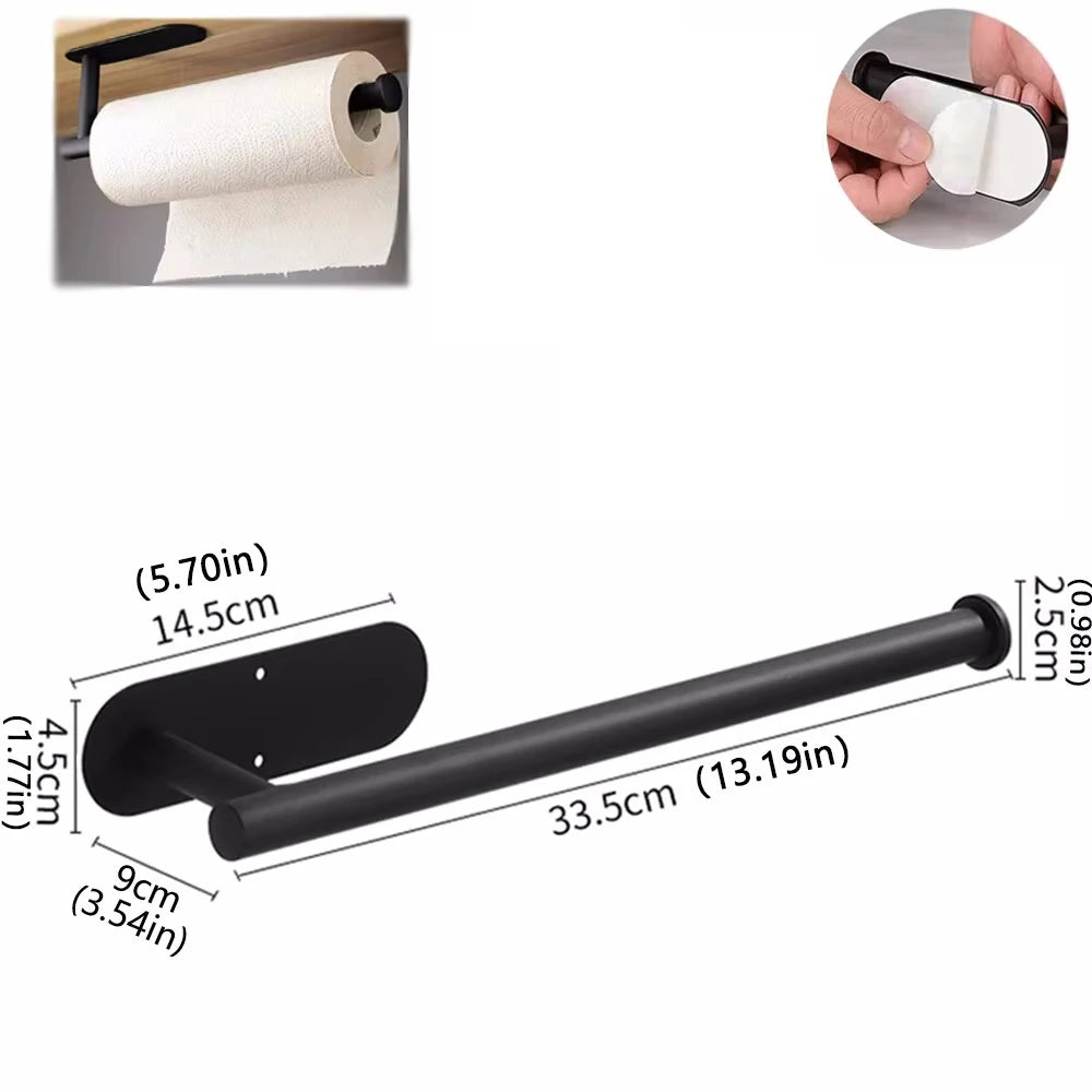 Adhesive Paper Towel Holder for Kitchen & Bathroom Storage